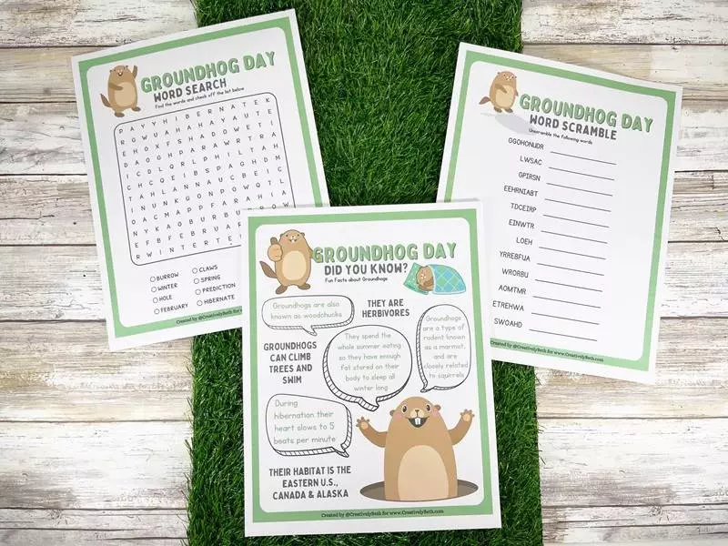 Free Groundhog Day Printables