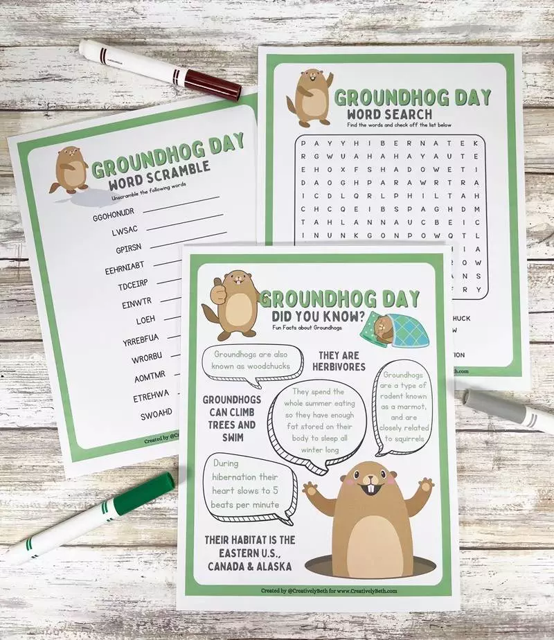 Free Groundhog Day Printables