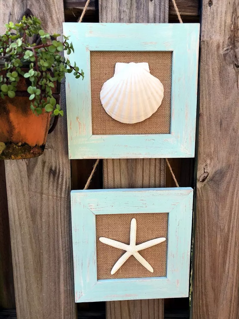 Coastal Inspired Seashell Home Decor in 15 Minutes with Creatively Beth #creativelybeth #15minutecrafts #craft #decor #coastal #home #diy #beach #ocean