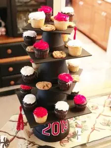 DIY Graduation Cap Cupcake Stand and Cake Plate Creatively Beth