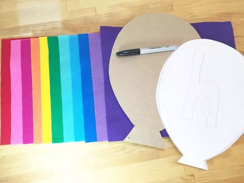Create a felt Happy Birthday Balloon Banner in 15 minutes with Creatively Beth