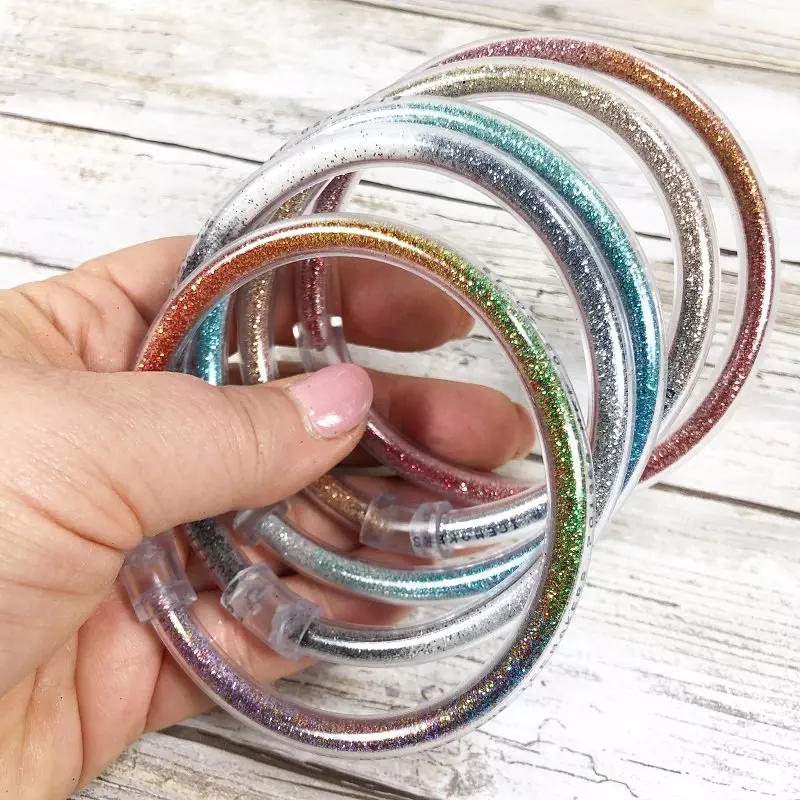 Totally Tubular Glitter Bracelets in 15 minutes Creatively Beth #creativelybeth #craftlightning #glitter #crafts #jewelry #15minutecrafts