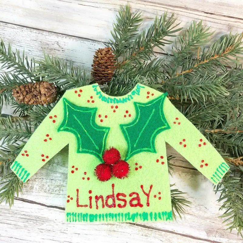 Personalized Ugly Christmas Sweater Ornaments