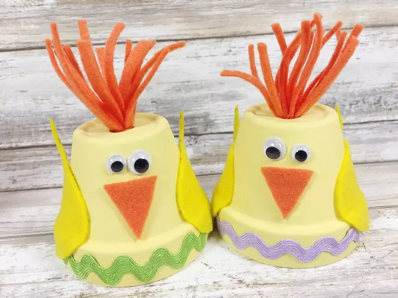 Chick and Bunny Clay Pots in 15 Minutes!