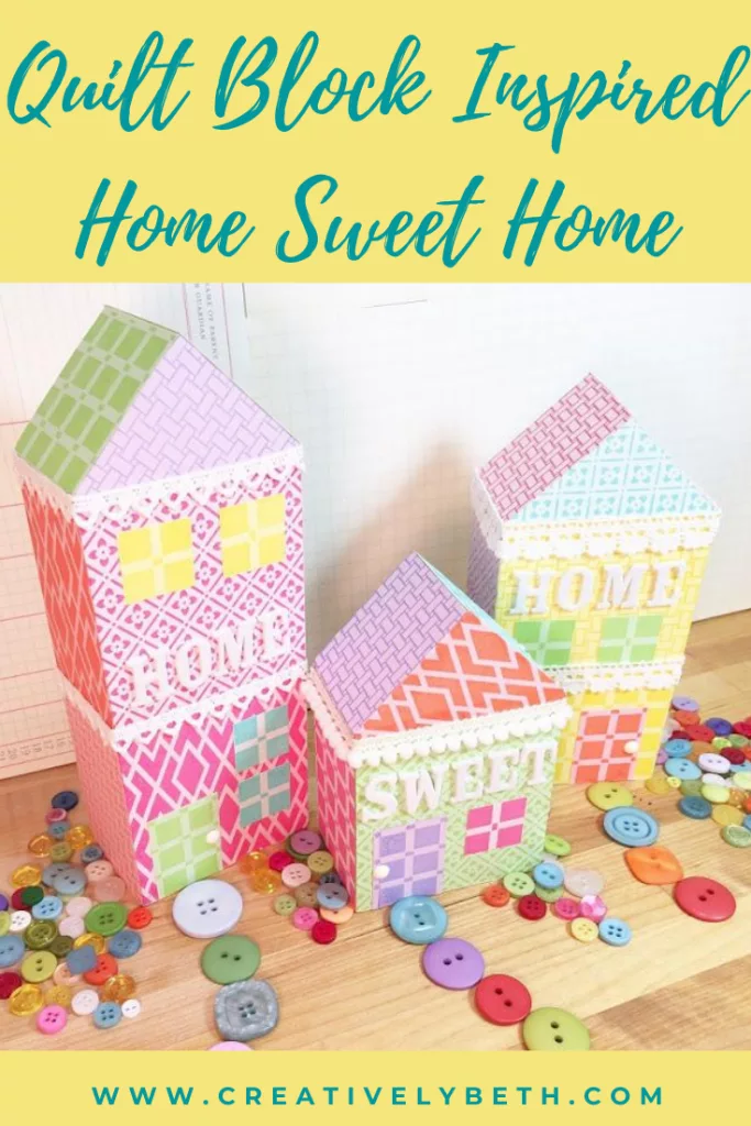 Quilt Block Inspired Home Sweet Home Decor with Ann Butler Designs Creatively Beth #creativelybeth #quiltblock #homedecor #stamped