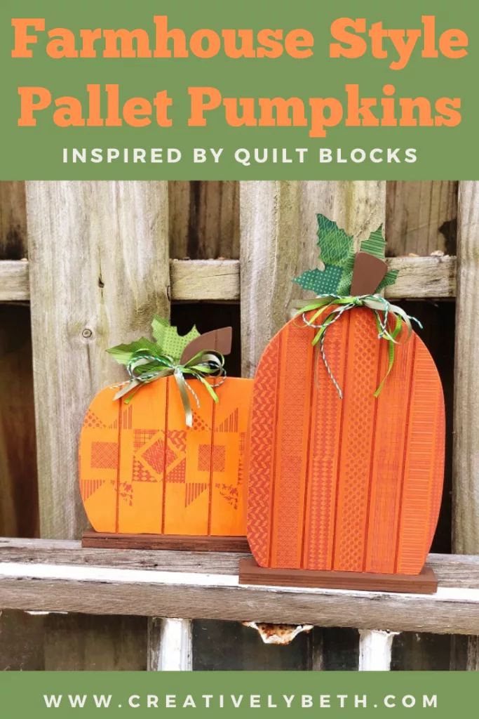 Faux Quilted Pallet Pumpkins with Ann Butler Designs