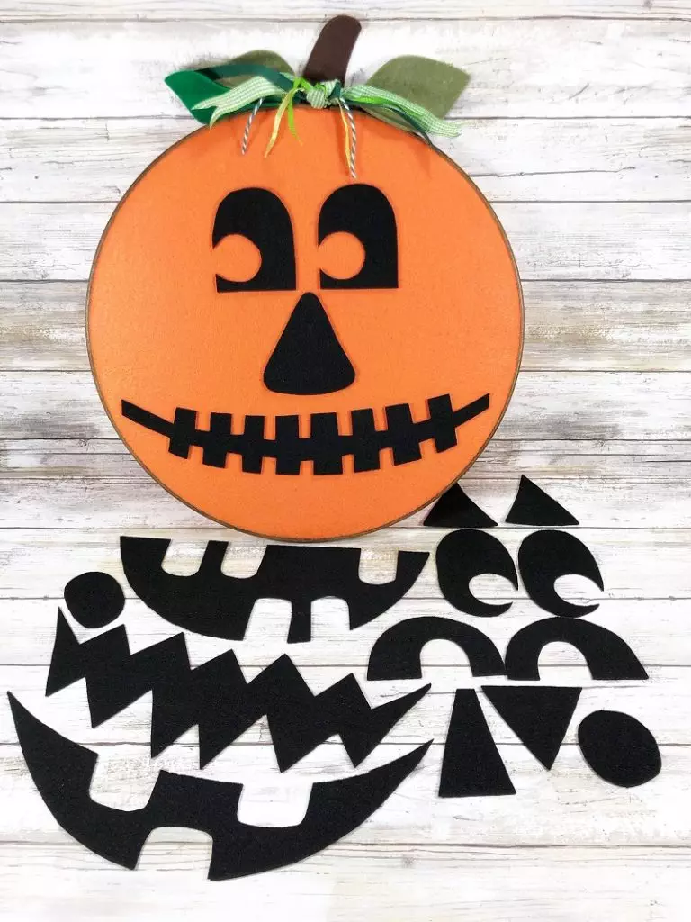 How to Make a Whimsical Embroidery Hoop Jack-O-Lantern