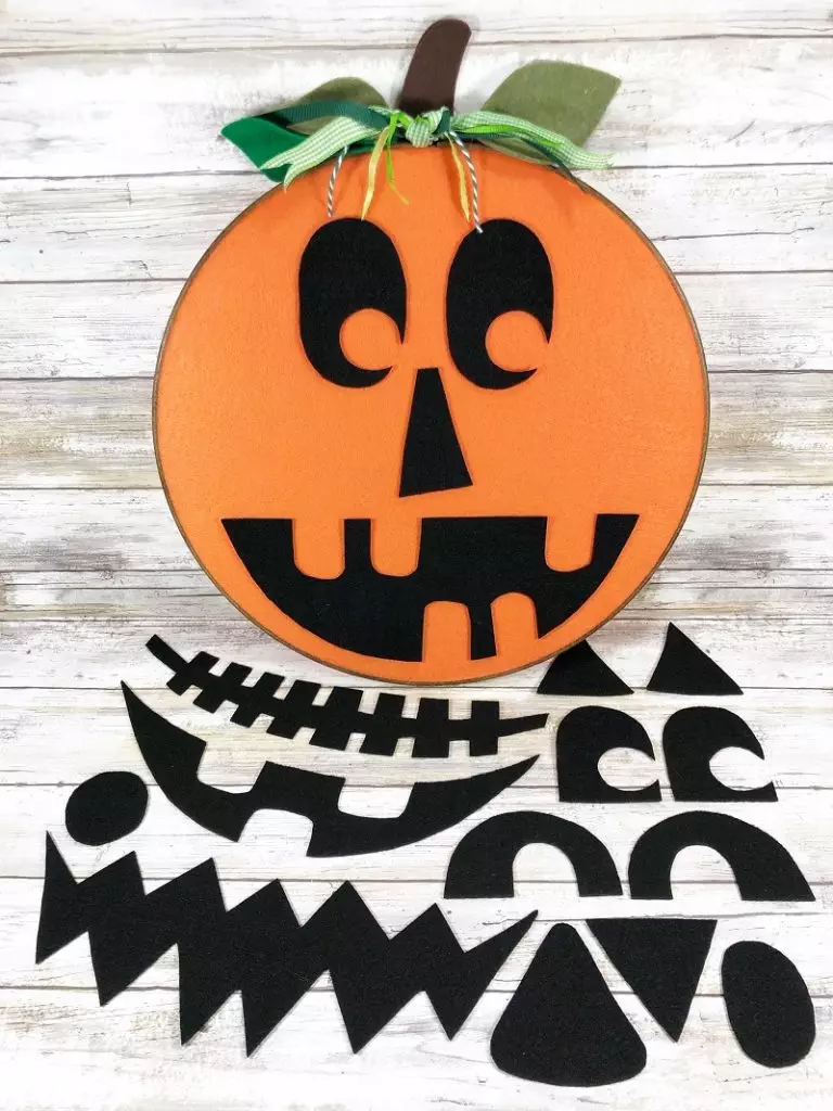 How to Make a Whimsical Embroidery Hoop Jack-O-Lantern