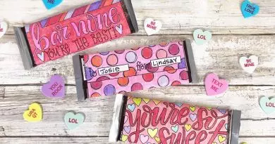 Free Printable Candy Bar Wrappers for Valentines Day by Creatively Beth #creativelybeth #freeprintable #candybarwrappers #valentinesday