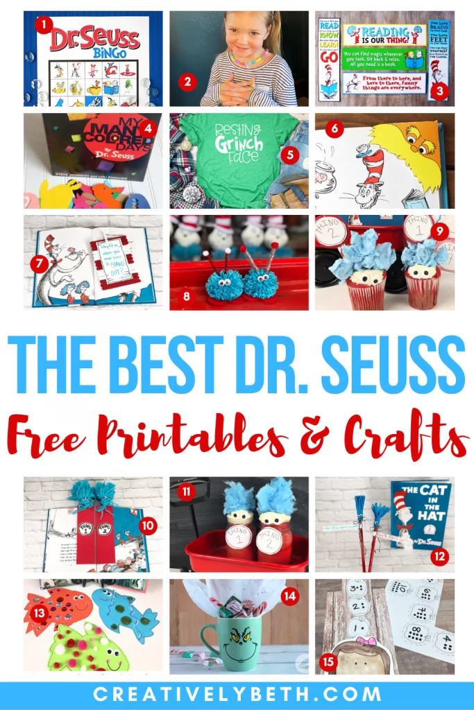 12+ of the BEST Dr. Seuss Crafts and FREE Printables