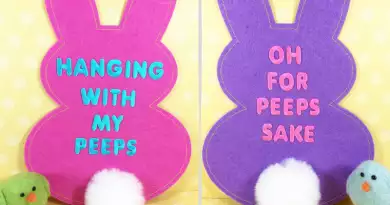 5 Minute Felt Easter Bunny with a Funny Message Creatively Beth #creativelybeth #5minutecrafts #eastercrafts #feltbunny #peeps #kidscrafts