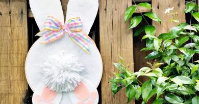 DIY Bunny Tail Embroidery Hoop for Spring by Creatively Beth #creativelybeth #embroideryhoop #bunnycraft #fairfieldworld #polyfil #madewithFFW