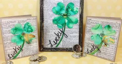 Easy Watercolor Shamrock Cards with Tombow Dual Brush Pens Creatively Beth #creativelybeth #tombowdualbrushpens #watercolor #shamrocks #stpatricksday