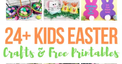 The cutest Easter Kids Crafts and Free Printables with Creatively Beth #creativelybeth #eastercrafts #kidscrafts #roundup #freeprintable