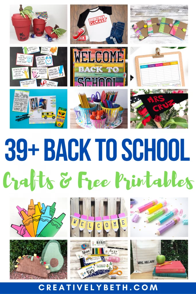 The BEST Back to School Crafts and Free Printables Creatively Beth #creativelybeth #bestbacktoschoolcrafts #bestbacktoschoolprintables #backtoschool #freeprintable