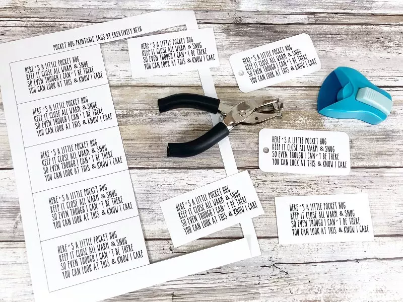 Easy Poly-Fil Pocket Hugs with Free Printable Tags