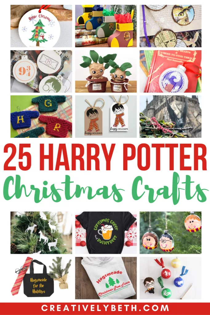 The Best Harry Potter Christmas Crafts Creatively Beth #creativelybeth #harrypotter #christmas #crafts