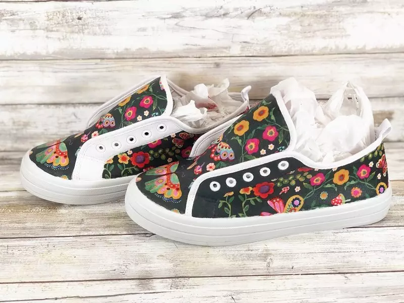 DIY Fabric Covered Sneakers