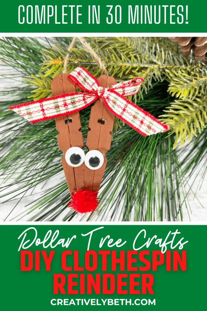 Dollar Tree Christmas DIY Clothespin Santa Hat