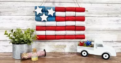 DIY Recycled Wine Cork American Flag Craft by Creatively Beth #creativelybeth #flag #winecorks #crafts #recycled #american #homedecor