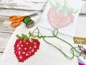 Strawberry Cross Stitch Pattern Free Printable Green Creatively Beth