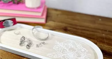 DIY Stenciled Floral Tray with Ikonart Custom Stencil Kit by Creatively Beth #creativelybeth #freeprintable #floral #stencil #ikonart #homedecor