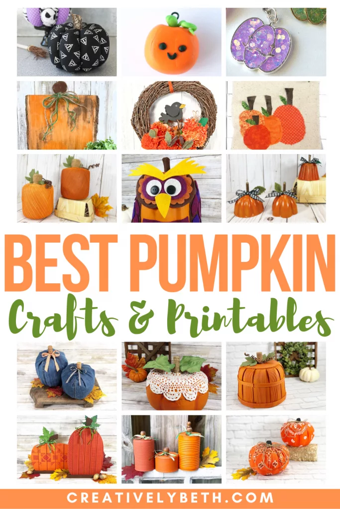 The BEST Pumpkin Crafts, Printables, DIYs, and SVG Files Creatively Beth #creativelybeth #best #pumpkin #freeprintables #svgfiles #diy #crafts
