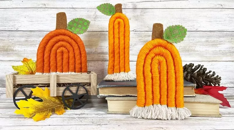 DIY Macrame Pumpkins with Red Heart Yarn