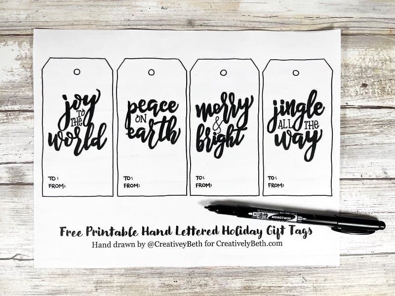 Free Printable Holiday Gift Tags to Foil with Therm-O-Web