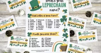 What is You Leprechaun Name Free Printable Creatively Beth #creativelybeth #whatisyourleprechaunname #party #game #free #printable #leprechaun #name #tags #stpatricksday