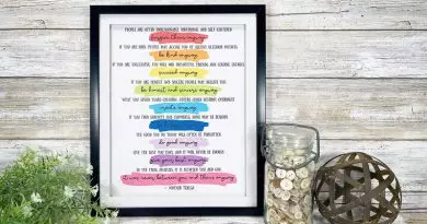 Mother Teresa Do It Anyway Quote Free Printable Wall Art Creatively Beth #creativelybeth #free #printable #art #motherteresa #quote #poem #doitanyway #mothersday #rainbow