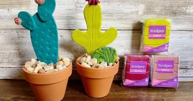 DIY Polymer Clay Cactus with Sculpey Souffle Creatively Beth #creativelybeth #sculpey #souffle #polymer #clay #cactus #diy #craft #home #decor