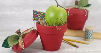 Clay Pot Apple for Teacher Featured Creatively Beth