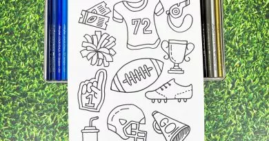 Free Printable Football Doodles Hand Drawn by Creatively Beth #creativelybeth #football #doodles #coloringpage #handdrawn #drawing