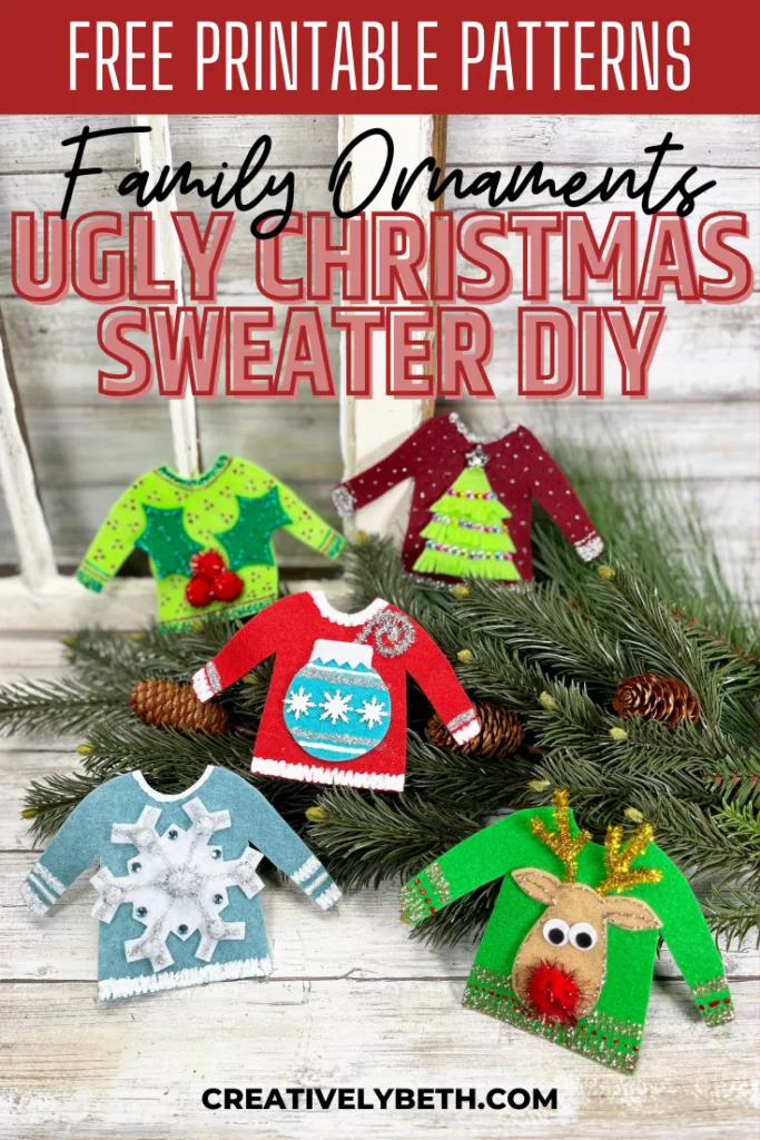 Easy Ugly Christmas Sweater Ornaments