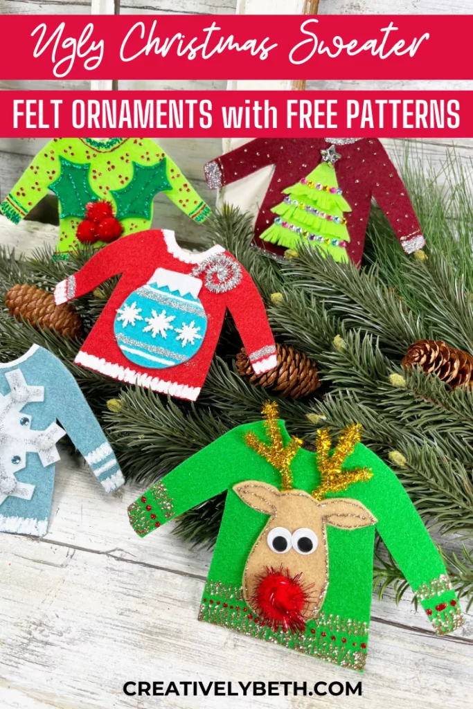 Easy Ugly Christmas Sweater Ornaments