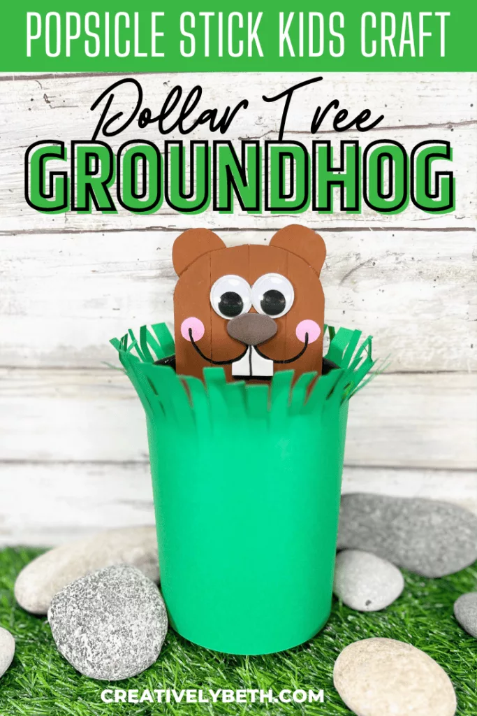 Dollar Tree Groundhog Craft