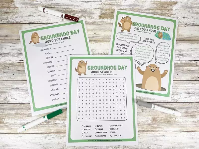 Free Groundhog Day Printables