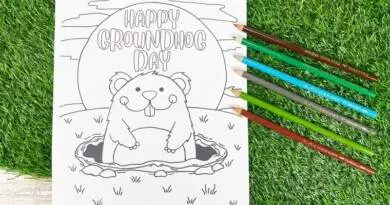 Free Groundhog Printable Coloring Page Creatively Beth #creativelybeth #free #printable #coloring #page #kids #groundhog #groundhogsday #PDF #digital #download
