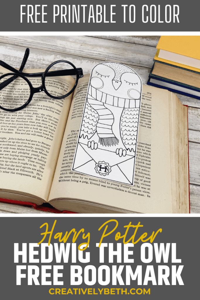 FREE Harry Potter Owl Bookmark to Print and Color