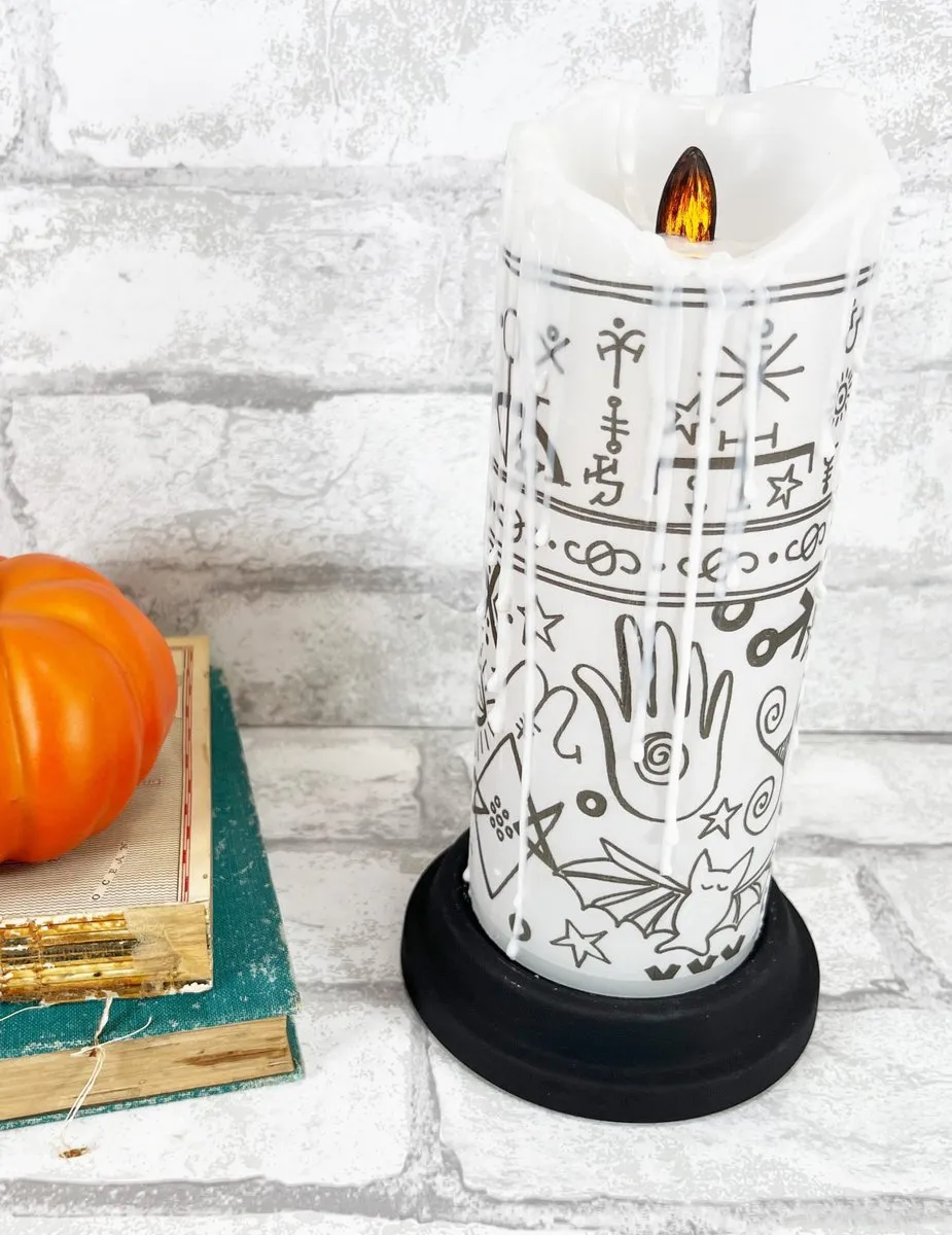 DIY Black Flame Candle a Hocus Pocus Craft