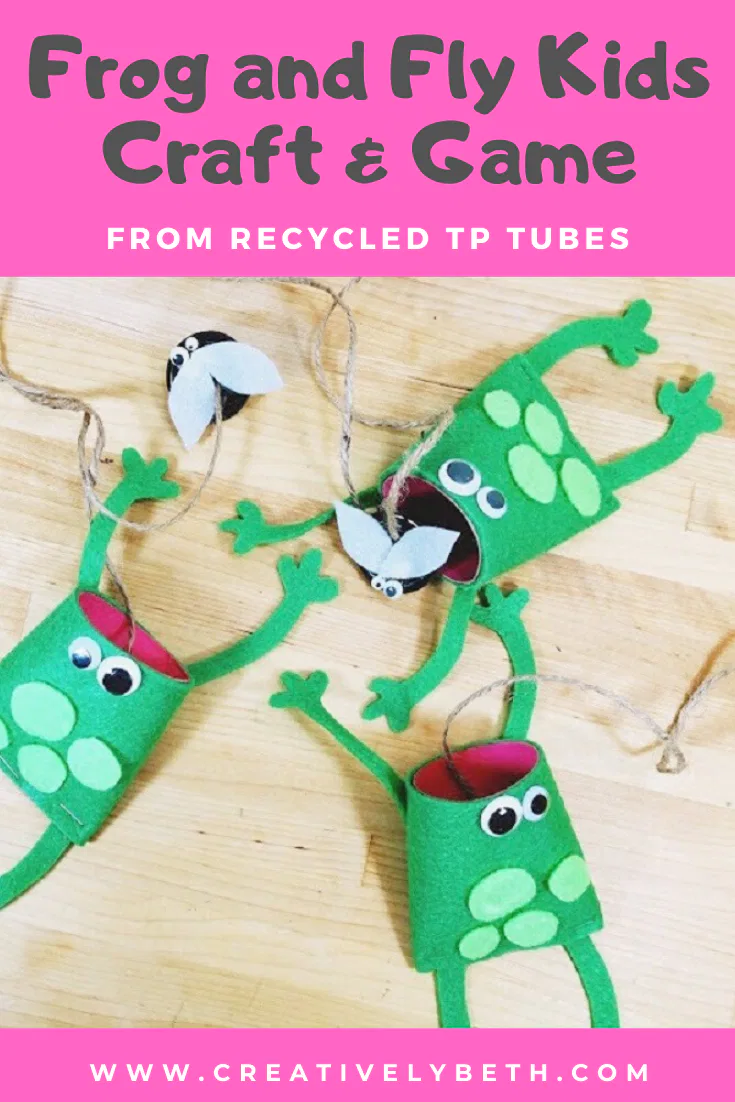 Recycled Toilet Paper Tube Frog Game for Kids
