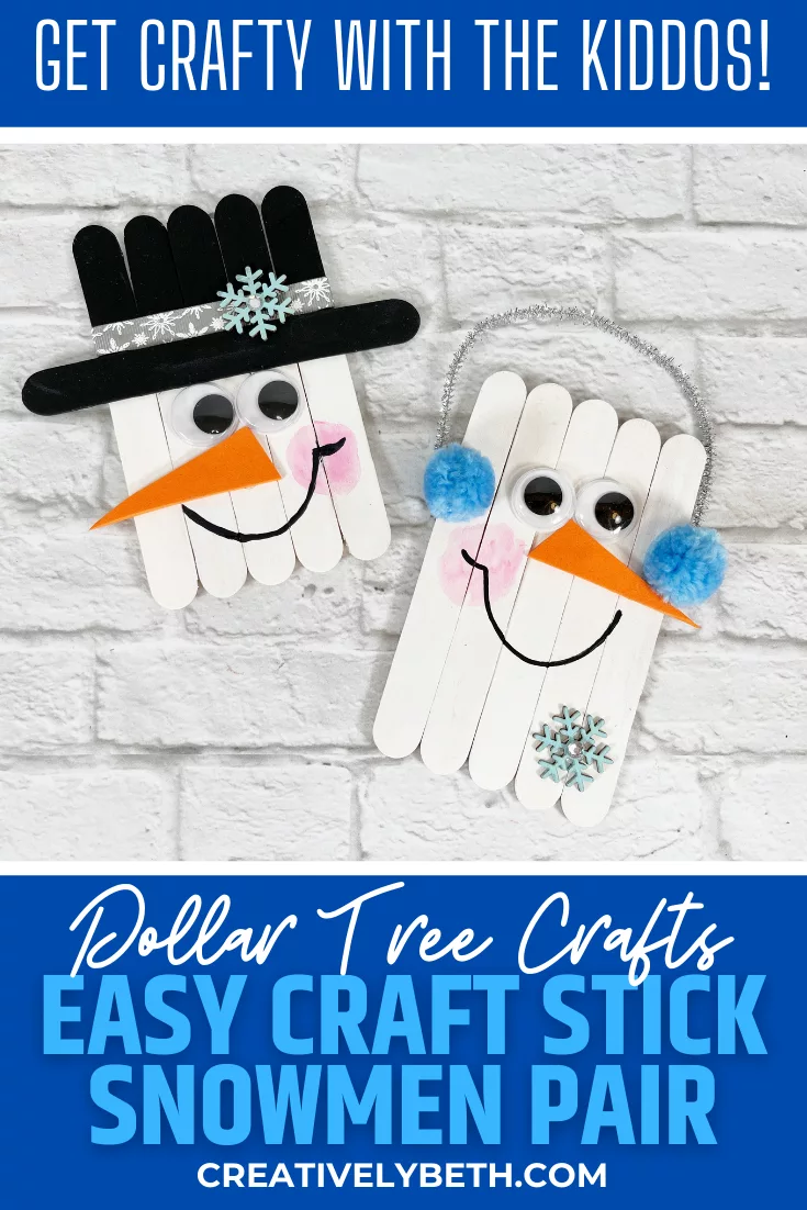 Dollar Tree Christmas DIY Wooden Spoon Snowman