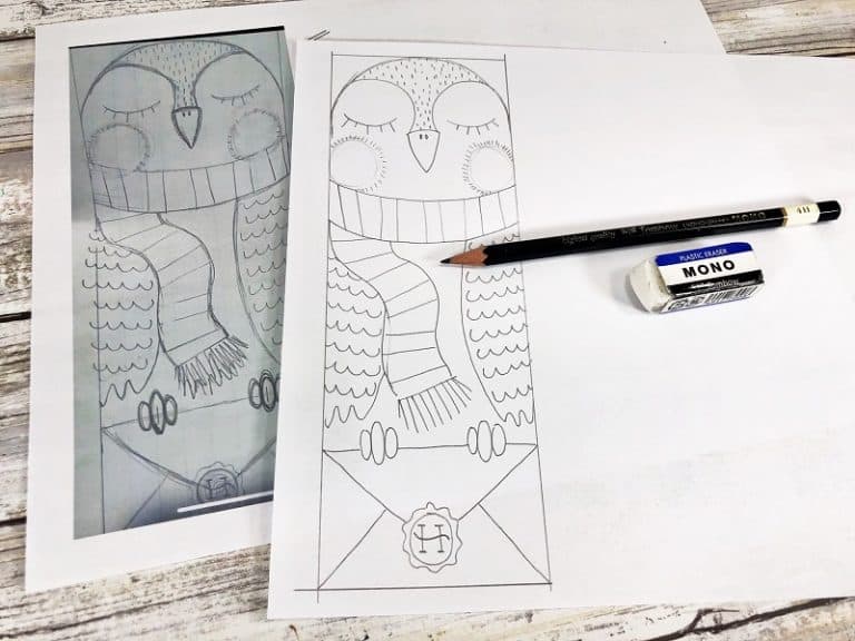 FREE Harry Potter Owl Bookmark to Print and Color