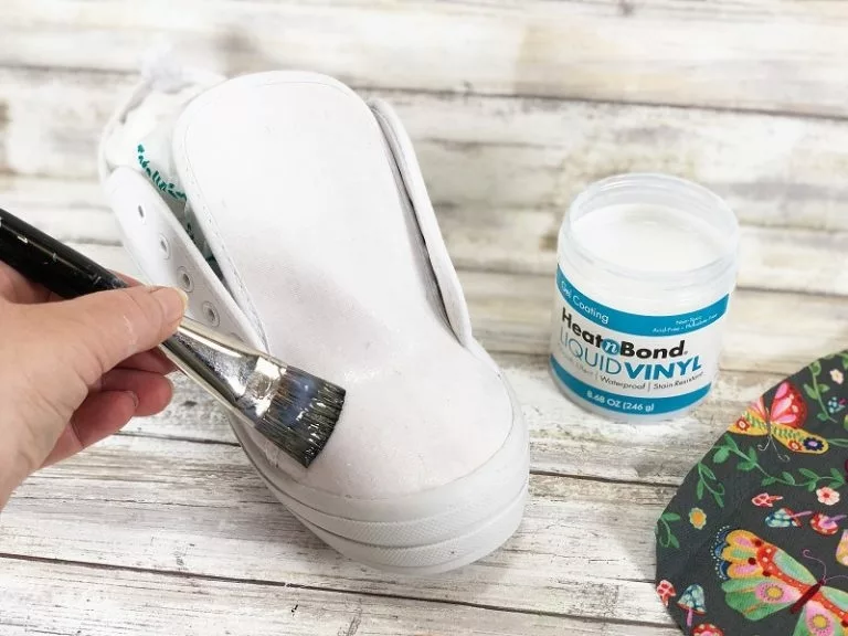 DIY Fabric Covered Sneakers