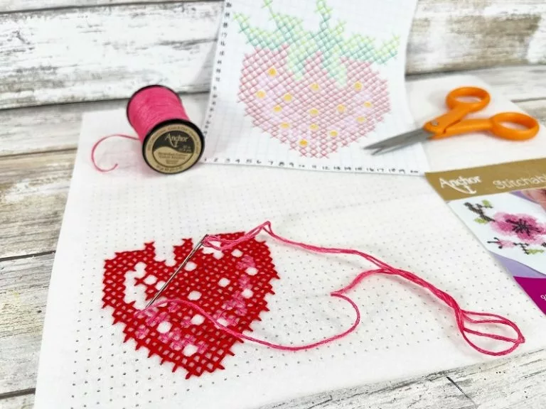 Strawberry Cross Stitch Pattern Free Printable Stitch Pink Creatively