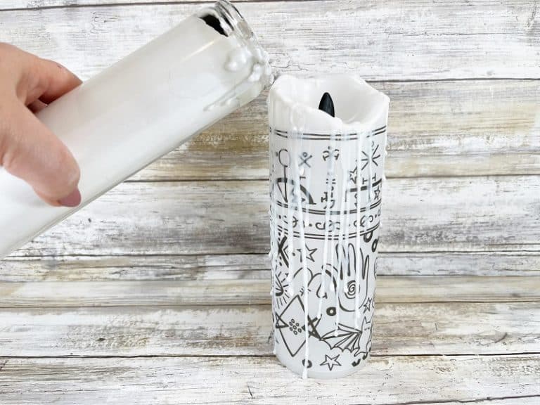 DIY Black Flame Candle a Hocus Pocus Craft