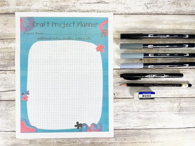 Free Printable Craft Project Planner