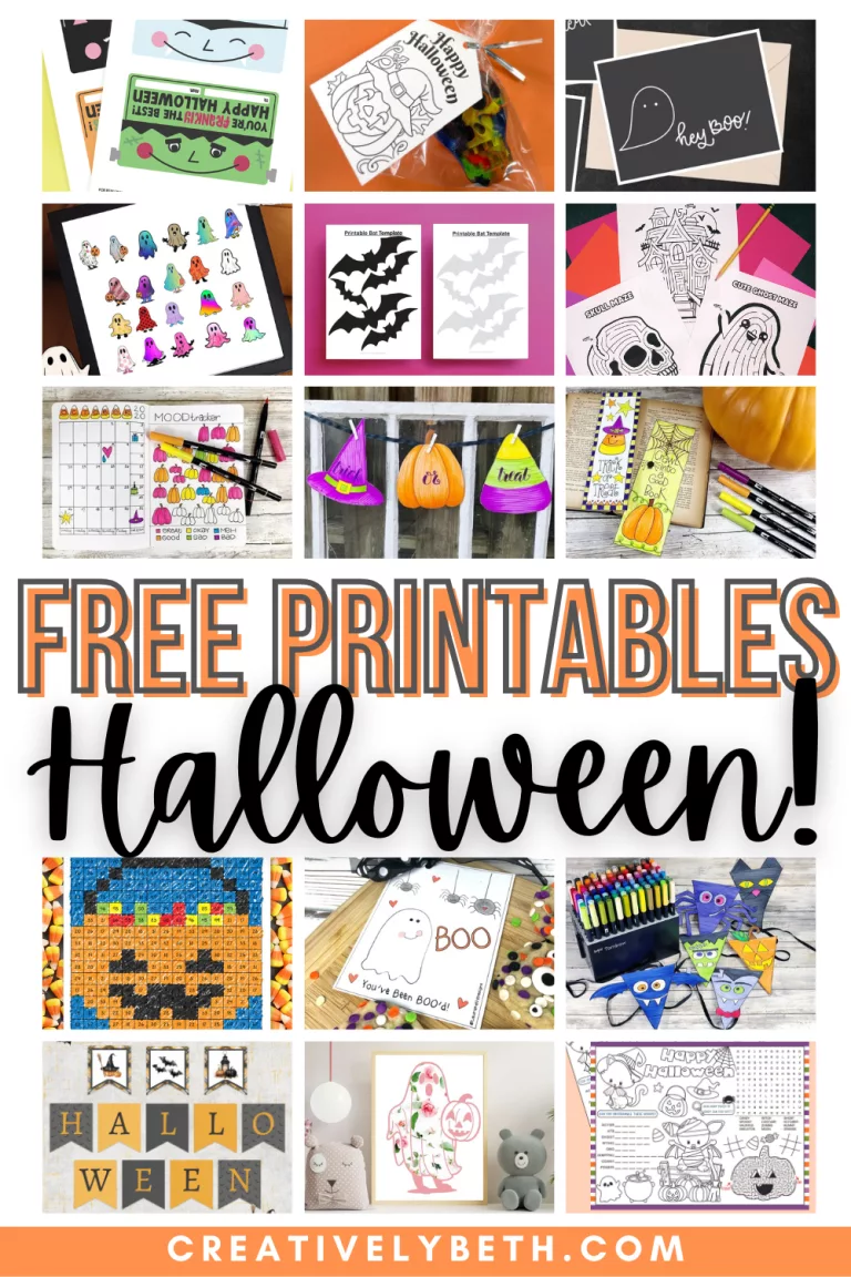 FREE Hand-Drawn Halloween Banner to Print and Color