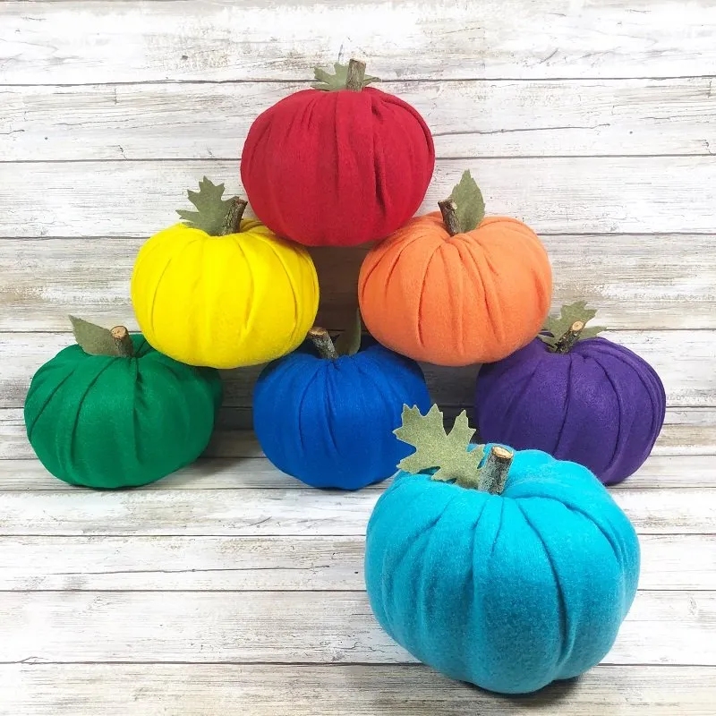 How to DIY Rainbow Dollar Tree Pumpkins